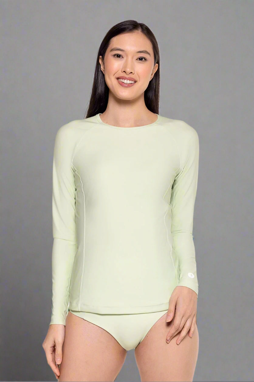 Women's Hightide Long Sleeve Swim Shirt | Seedling adjustable swimsuits for women, breathable swimwear for ladies