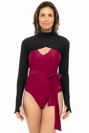 Women's Kaycos Shrug | Black adjustable swimsuits for women, breathable swimwear for ladies