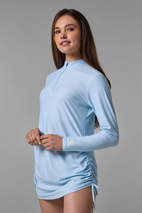 Women's Key Biscayne Ruche Swim Top | Skyride adjustable swimsuits for women, breathable swimwear for ladies
