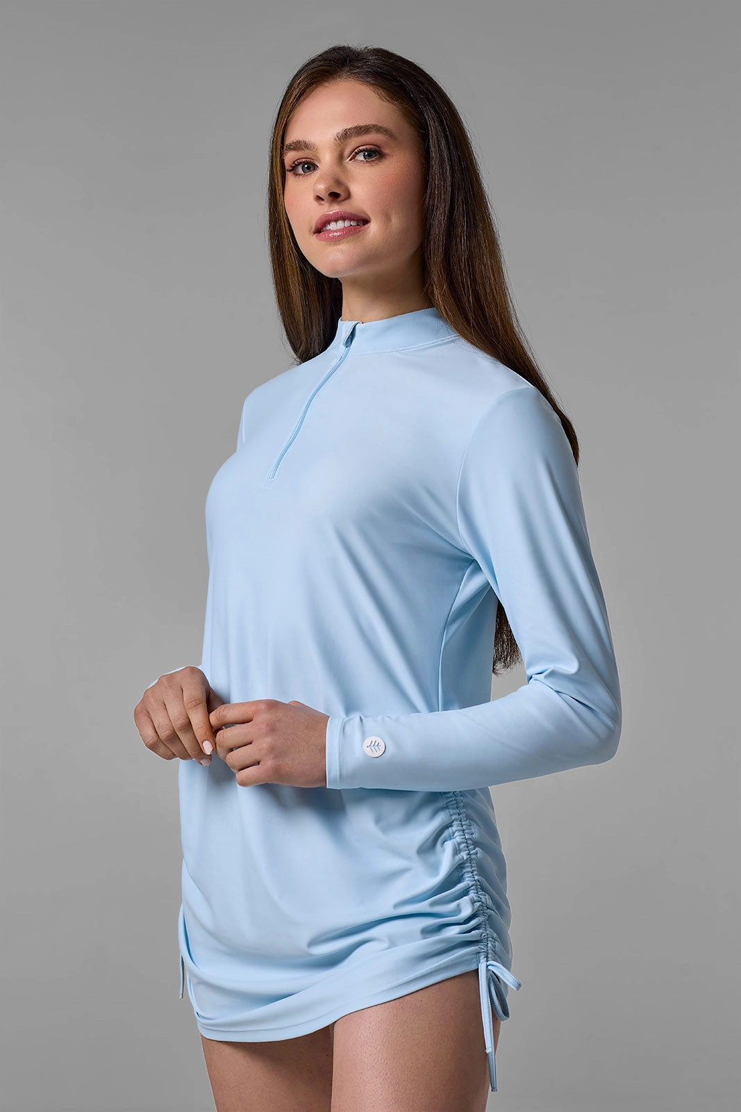 Women's Key Biscayne Ruche Swim Top | Skyride adjustable swimsuits for women, breathable swimwear for ladies