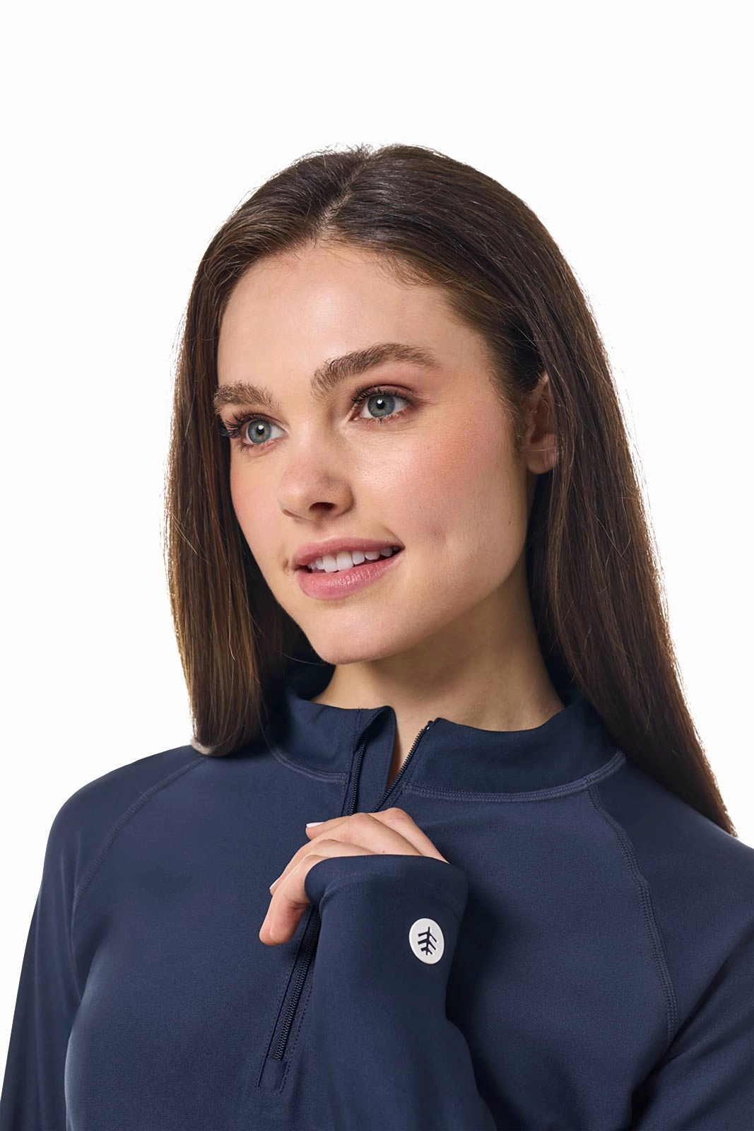 Women's Lawai Ruche Swim Shirt | Navy