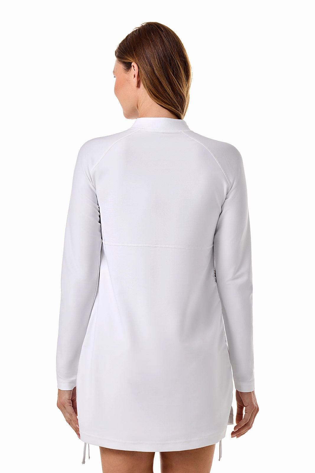 Women's Lawai Ruche Swim Shirt | White
