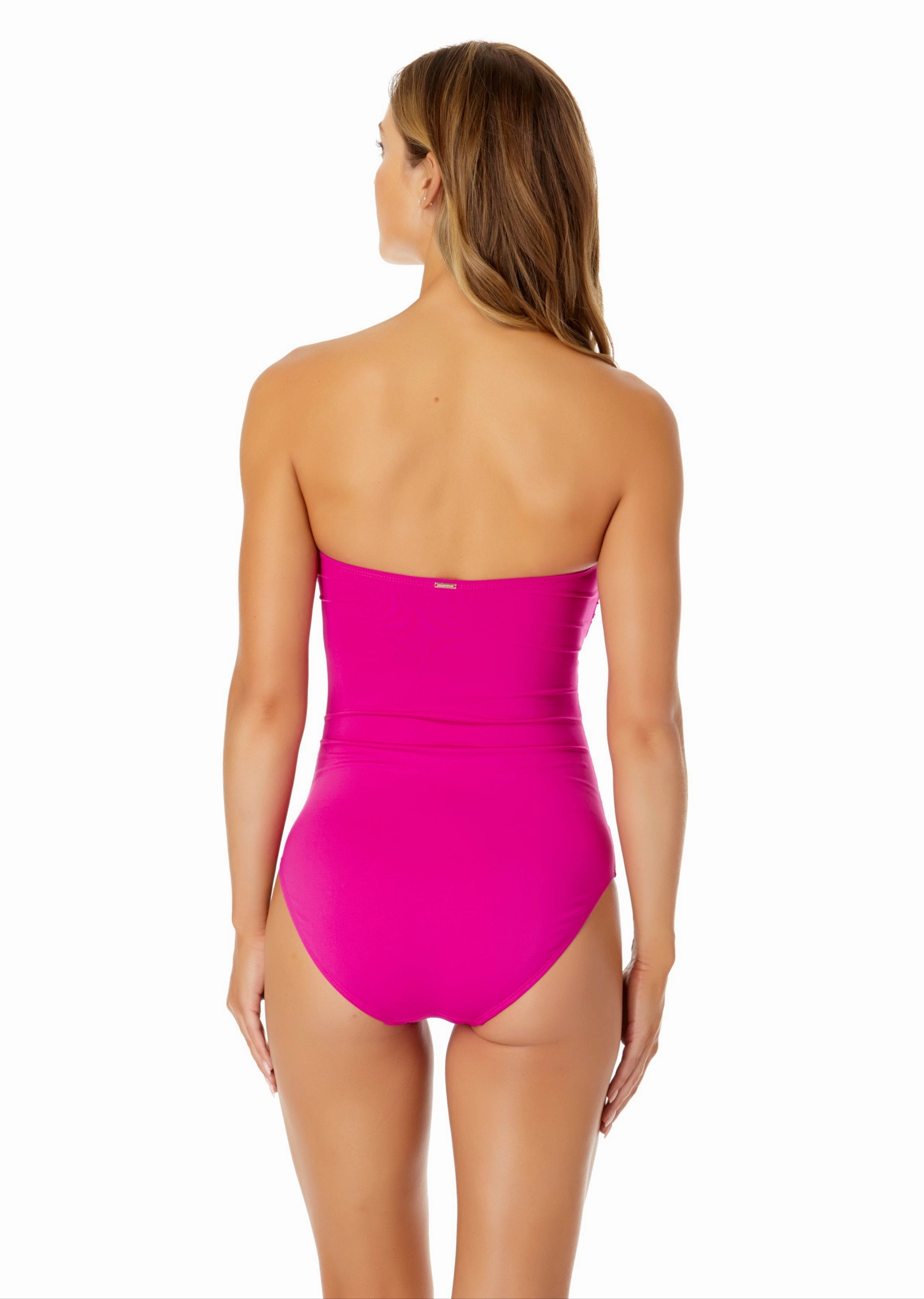 Women's Live In Color Twist Front Shirred One Piece Swimsuit