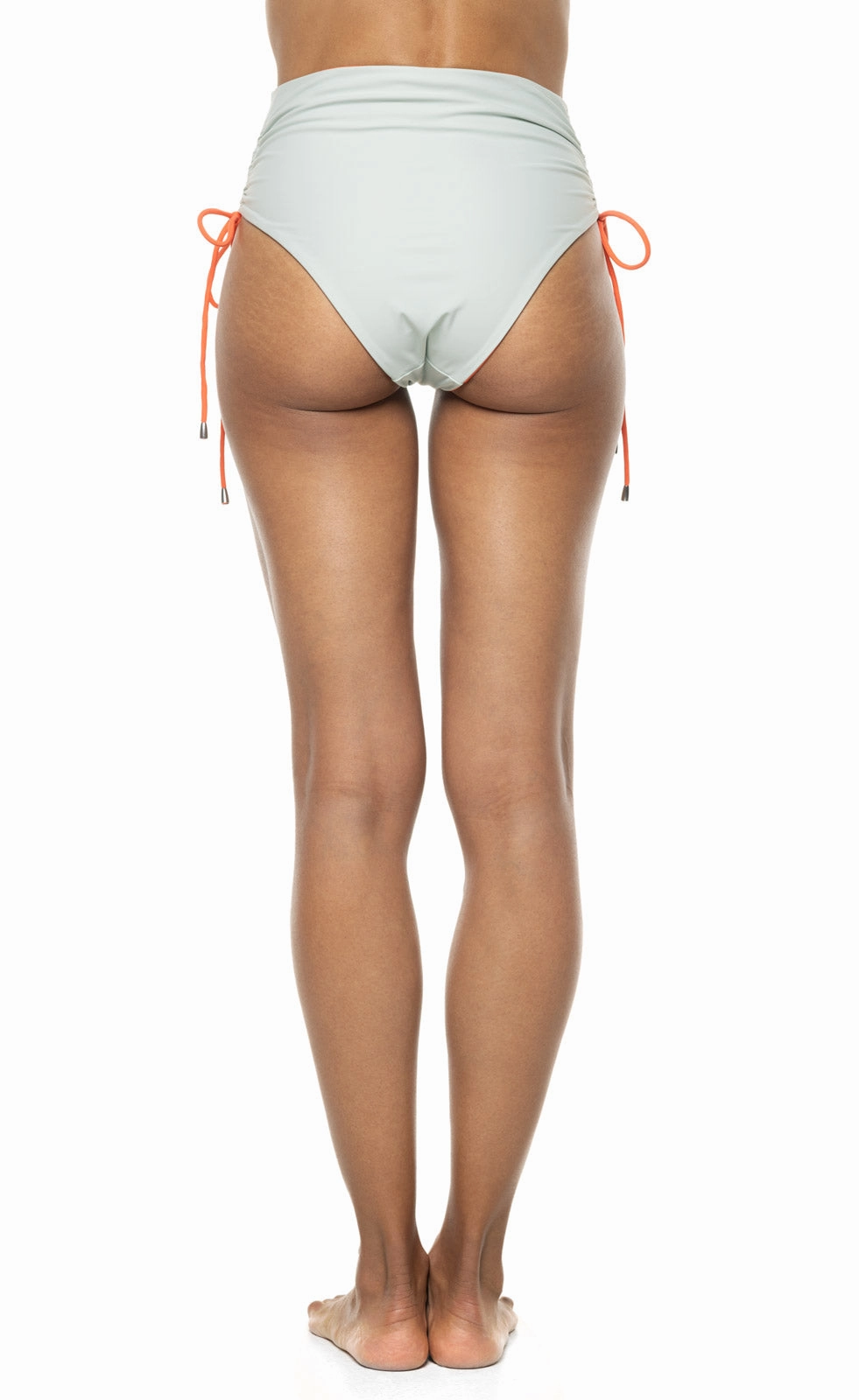 Women's Myrtle Reversible Ruche Adjustable Swim Bottoms | Vivid Coral Colorblock