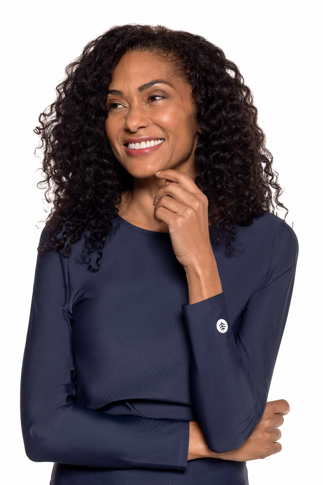 Women's Ocean Drive Cropped Rash Guard | Navy