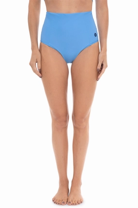 Women's Ocean Sculpt High Rise Bottoms  | Clear Sky Blue adjustable swimsuits for women, breathable swimwear for ladies