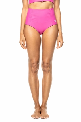 Women's Ocean Sculpt High Rise Bottoms | Magnolia Pink womens athletic swimwear, performance swimwear for women