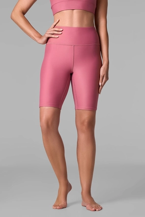 Women's Ocean Sculpt High Rise Swim Short | Terracotta Rose adjustable swimsuits for women, breathable swimwear for ladies