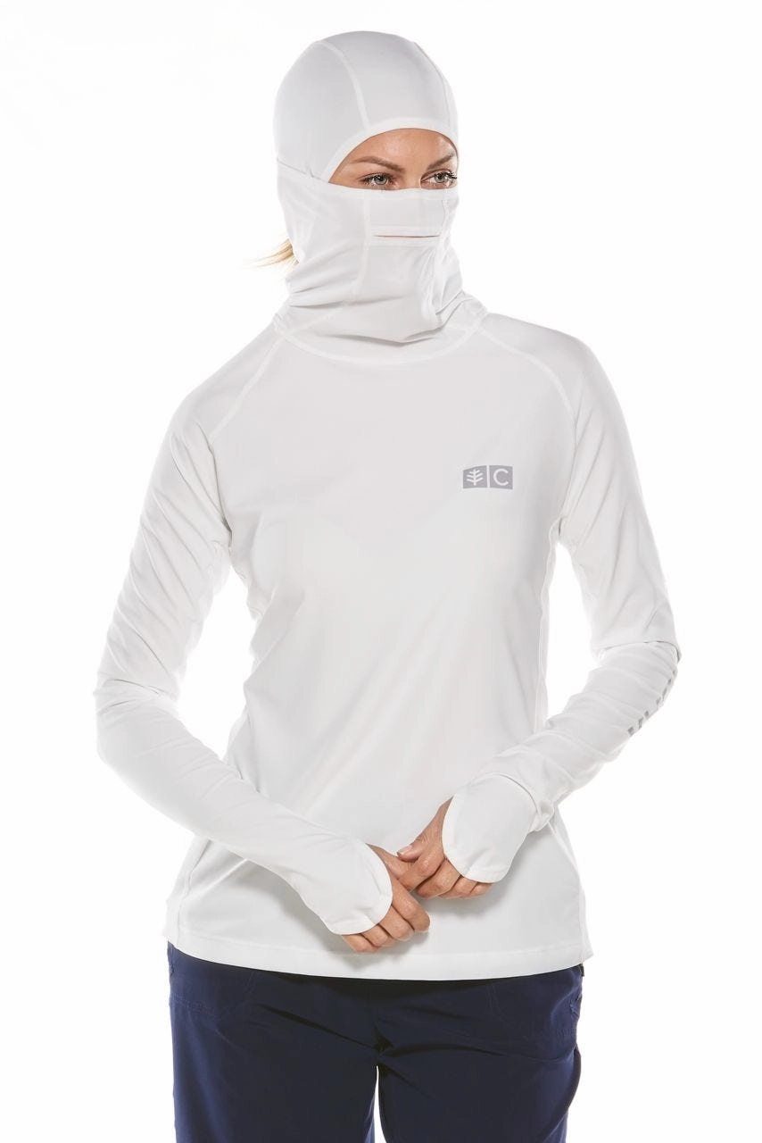 Women's Paros Sailing Hoodie | White adjustable swimsuits for women, breathable swimwear for ladies