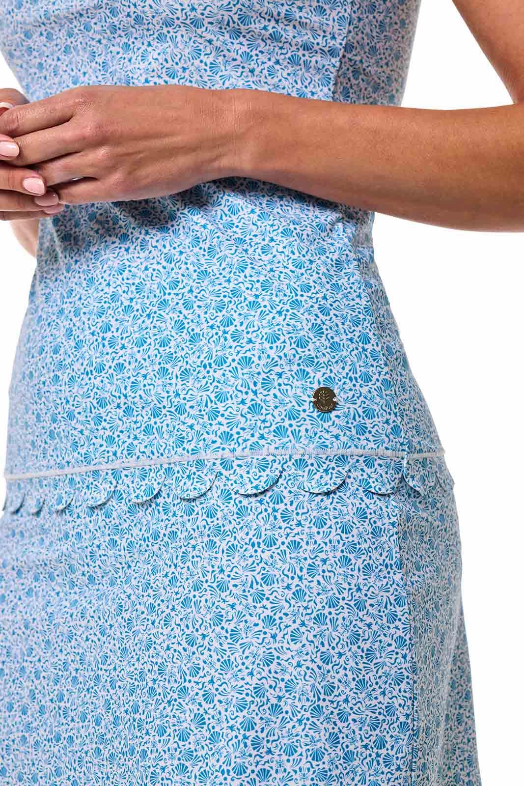 Women's Sea Fan Scallop Skort | Malibu Blue Shell We