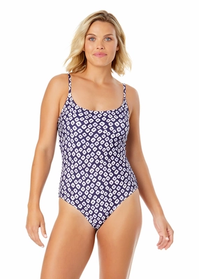 Women's Shibori Geo Classic Lingerie Maillot One Piece Swimsuit supportive one piece swimwear, stretch fit one piece suits