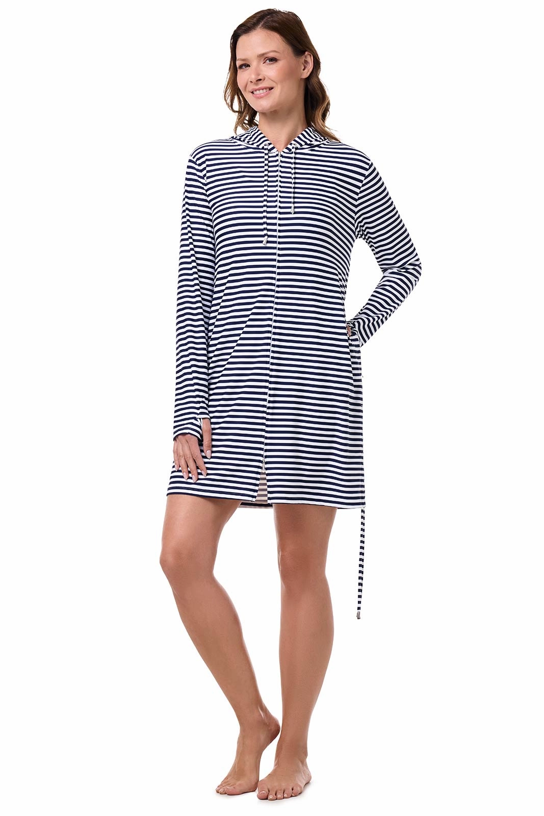 Women's Wailea Swim Cover-Up | White/Navy Stripe