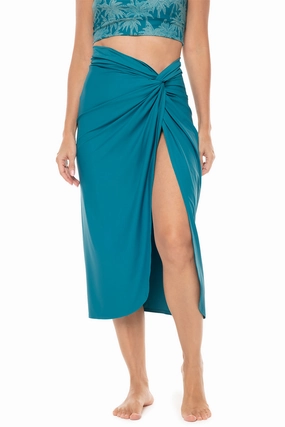 Womens North Bay Village Knot Cover-Up | Tahitian Teal adjustable swimsuits for women, breathable swimwear for ladies