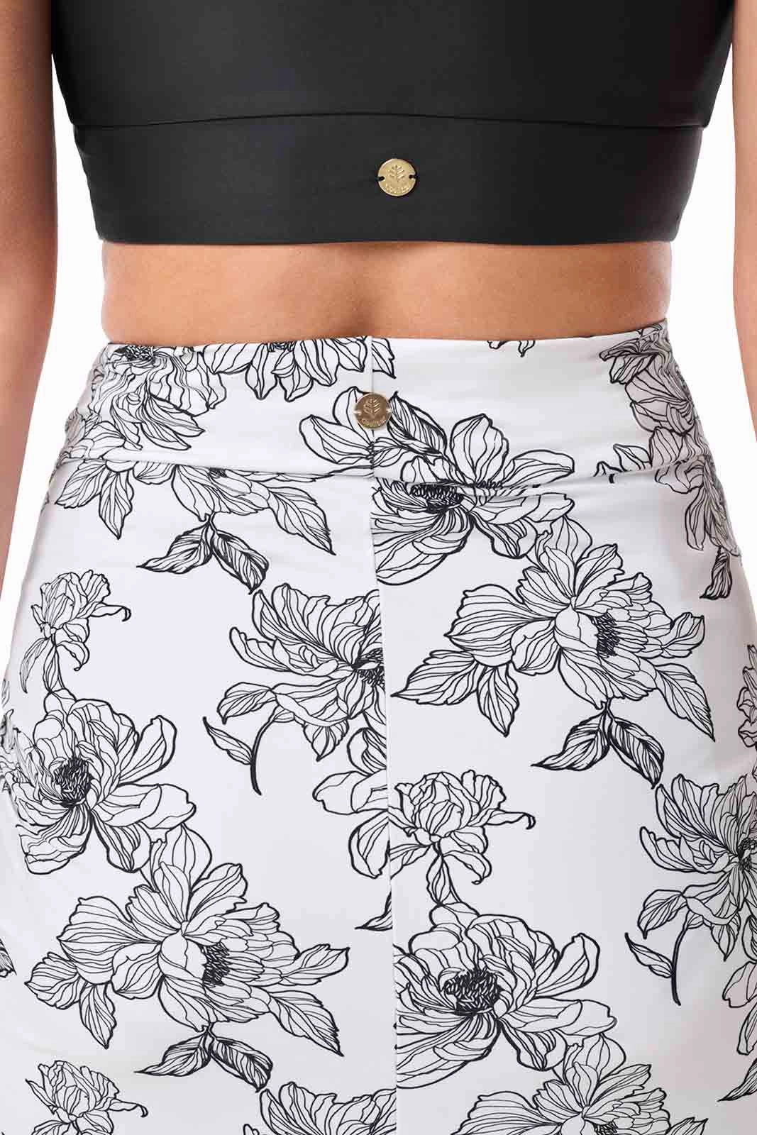 Womens North Bay Village Knot Cover-Up | White/Black Perfect Peony