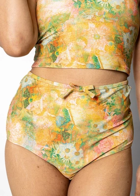 Wonderland Floral | Bow Bottoms elastic waistband swim bottoms, mix-and-match bikini bottoms
