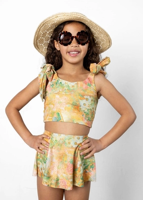 Wonderland Floral | Mini Detached Short Skirt toddler girl swimwear, summer swimwear for girls