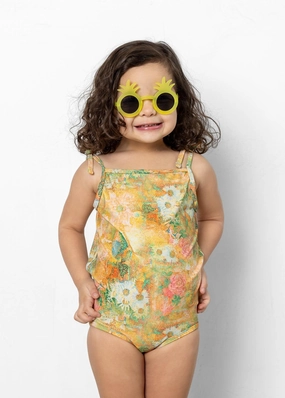 Wonderland Floral | Mini Simply One-Piece toddler girl swimwear, summer swimwear for girls