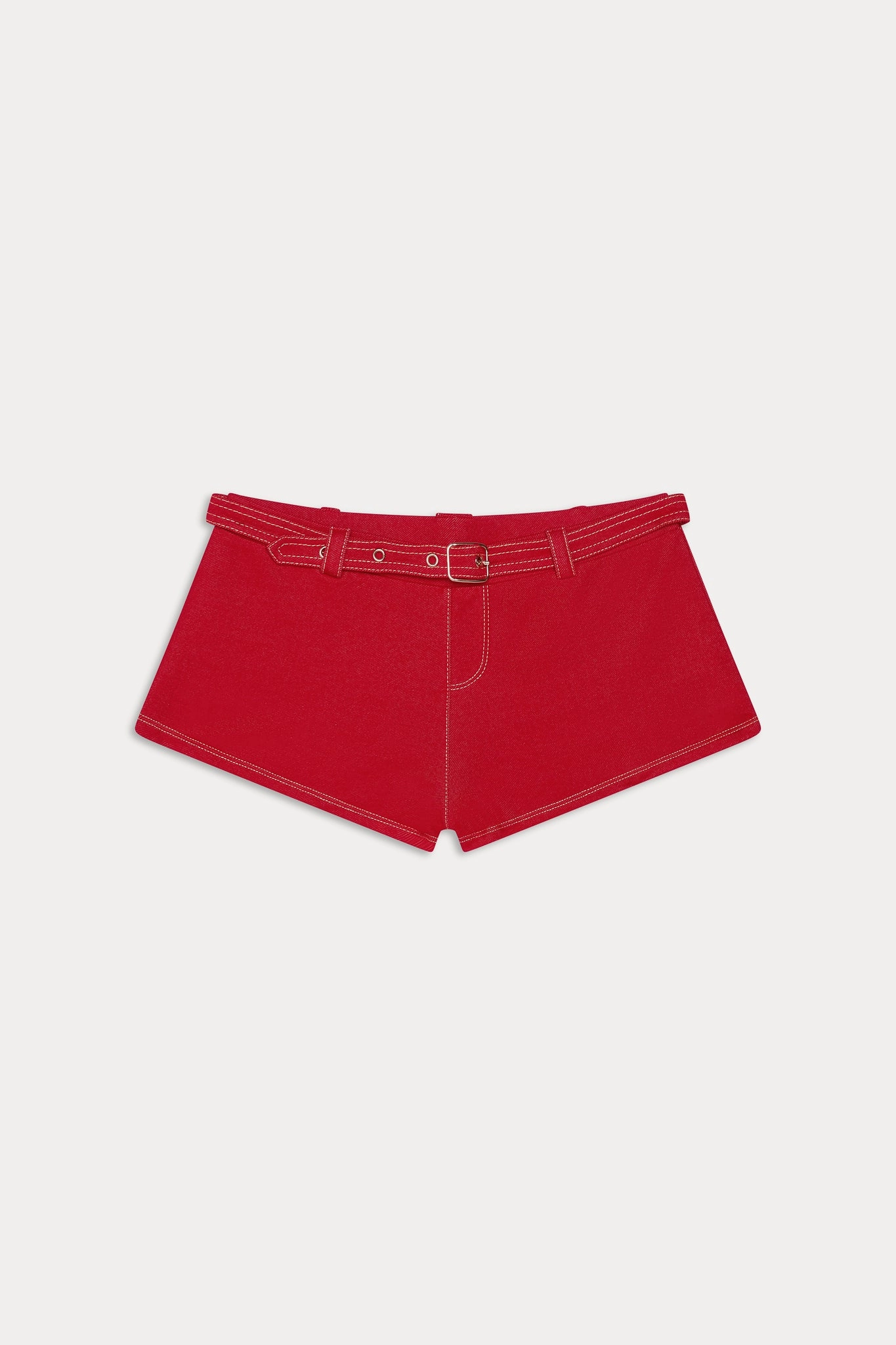 Wrangler Denim Booty Shorts - Red Denim
