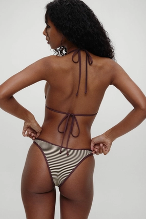 x BELLA HADID Dove Bikini Bottom - Lasso beach bikini styles for women, modern cut swim bikinis