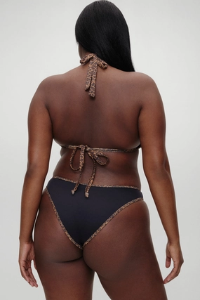 x BELLA HADID Dove Bikini Bottom - Lucky Leopard womens swim bottoms, high waist bikini bottoms