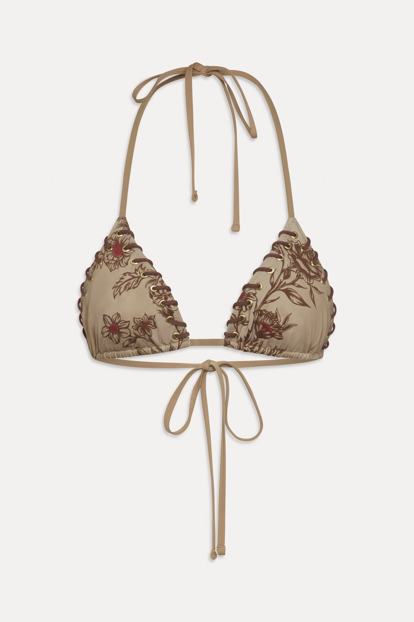 x BELLA HADID Nick Triangle Bikini Top - Desert Rose