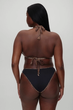 x BELLA HADID Presley High Waisted Bikini Bottom - Lucky Leopard womens swim bottoms, high waist bikini bottoms