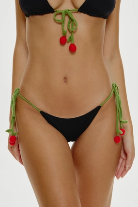 x Ralisation Par Mackenzie Bikini Bottom - Cherry Tree womens swim bottoms, high waist bikini bottoms
