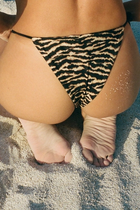 x Ralisation Par Tia Bikini Bottom - Vintage Tiger womens swim bottoms, high waist bikini bottoms