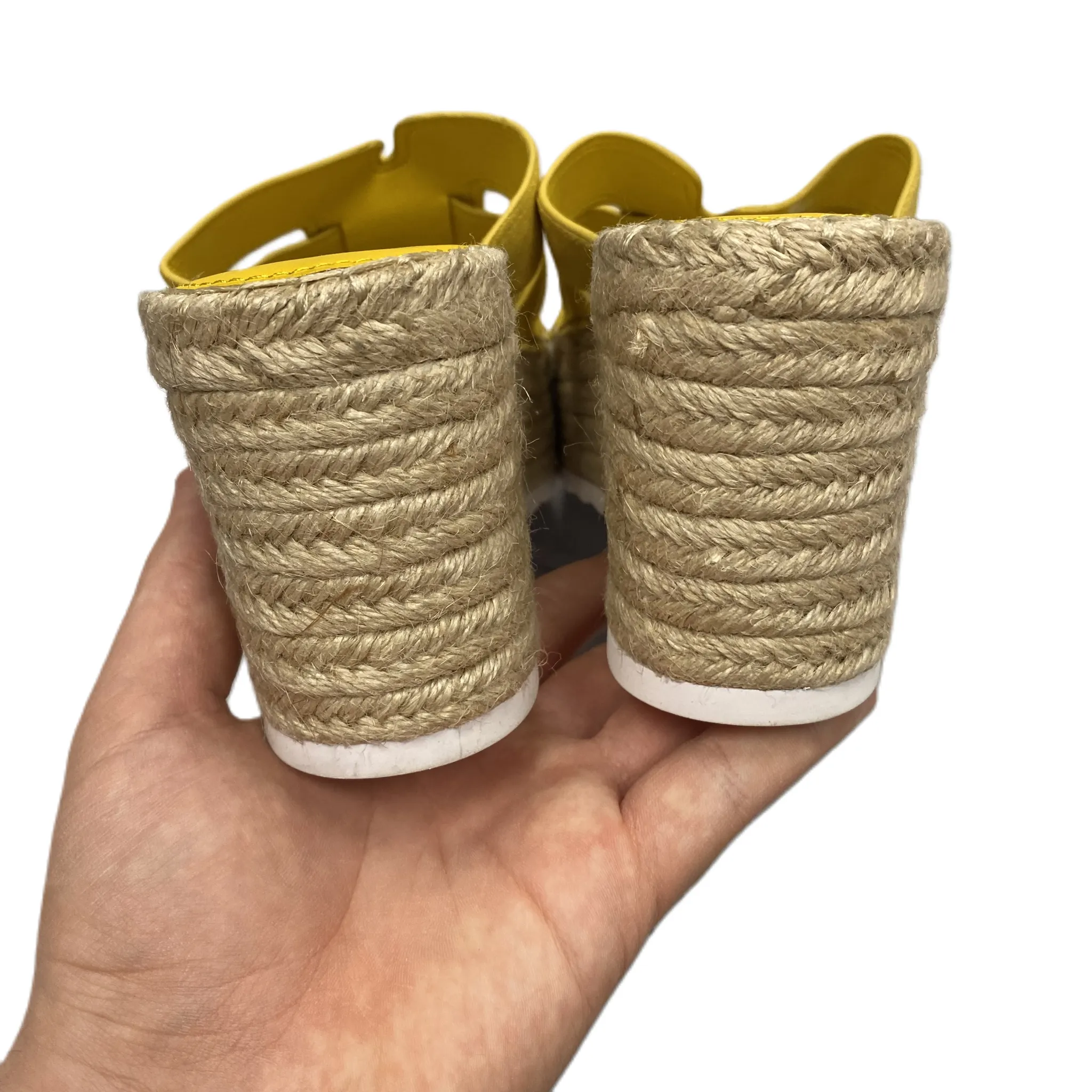 Yellow Sandals Heels Wedge By Marc Fisher, Size: 9.5 marc-fisher