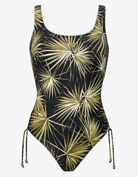 Yucca Flash Inclusive Fit Swimsuit - Black Khaki cup sized swimwear women, supportive swimsuits for large bust