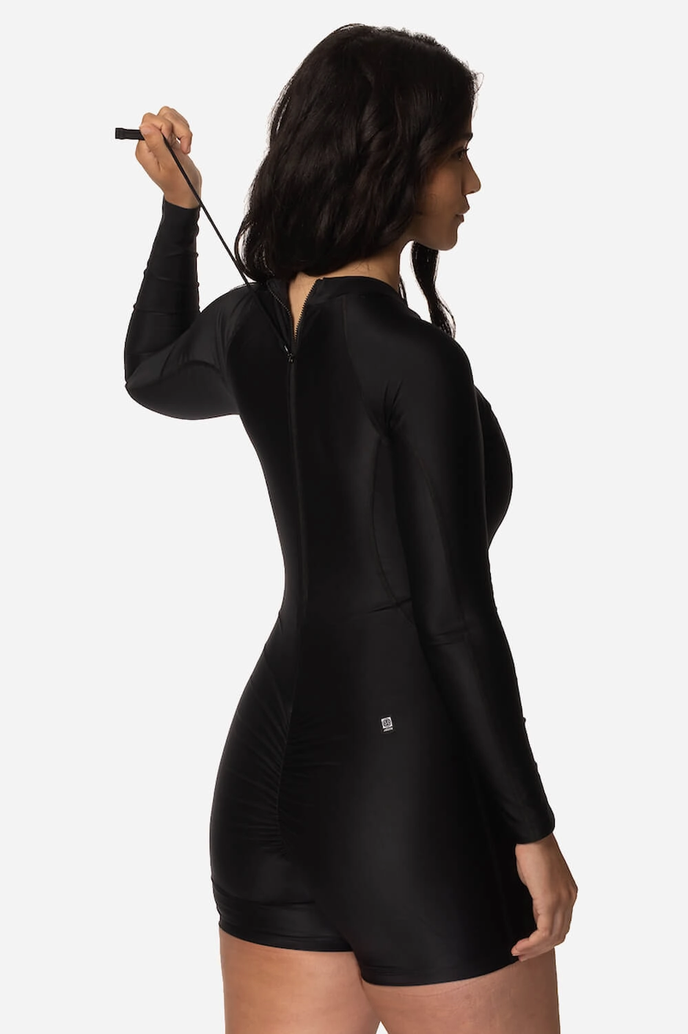 Zenobia Zip-Up Paddle Suit - Black
