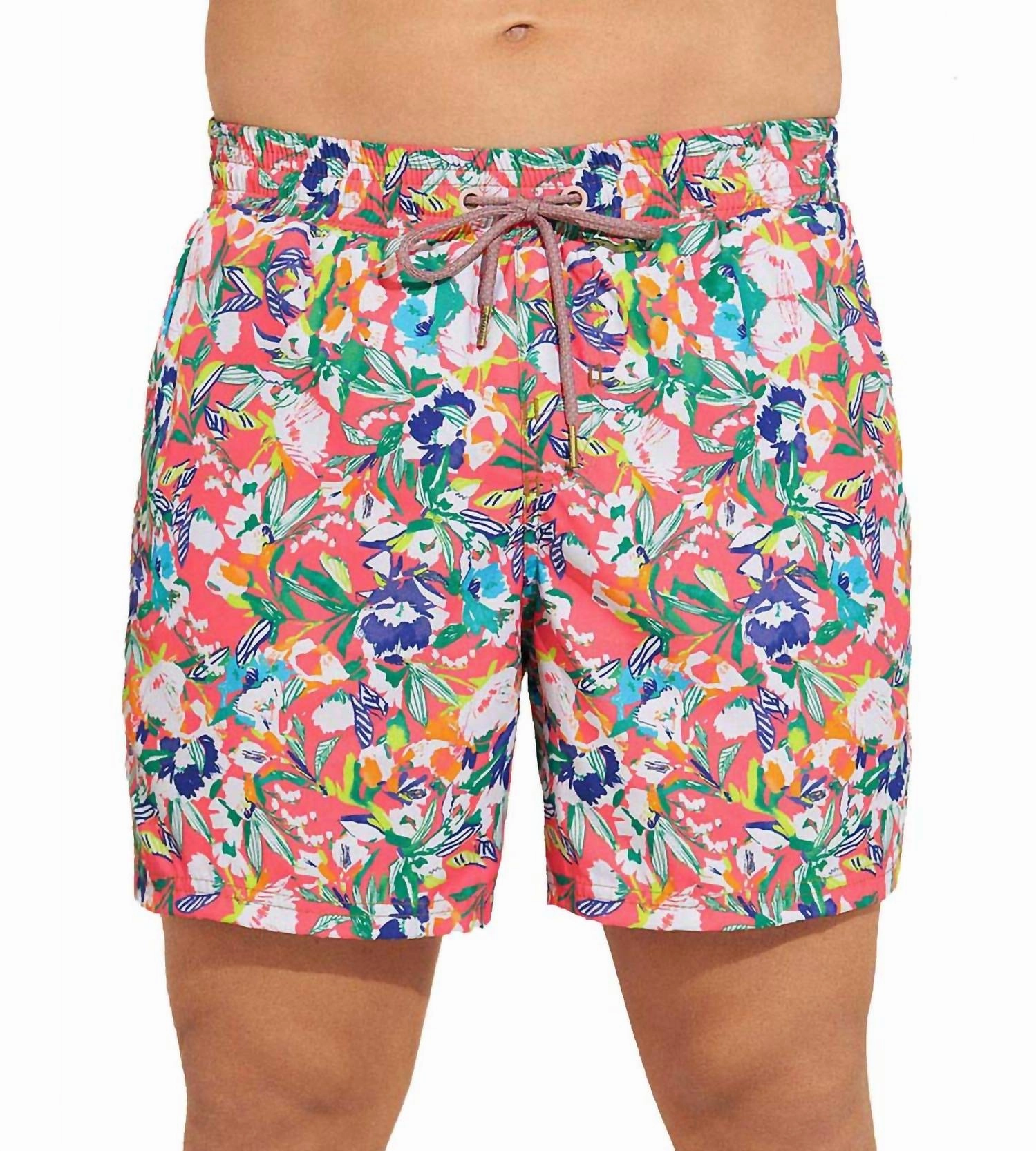 Zinnia Sailor Men Trunks In Multi mens beach swimwear, quick dry mens swimsuits