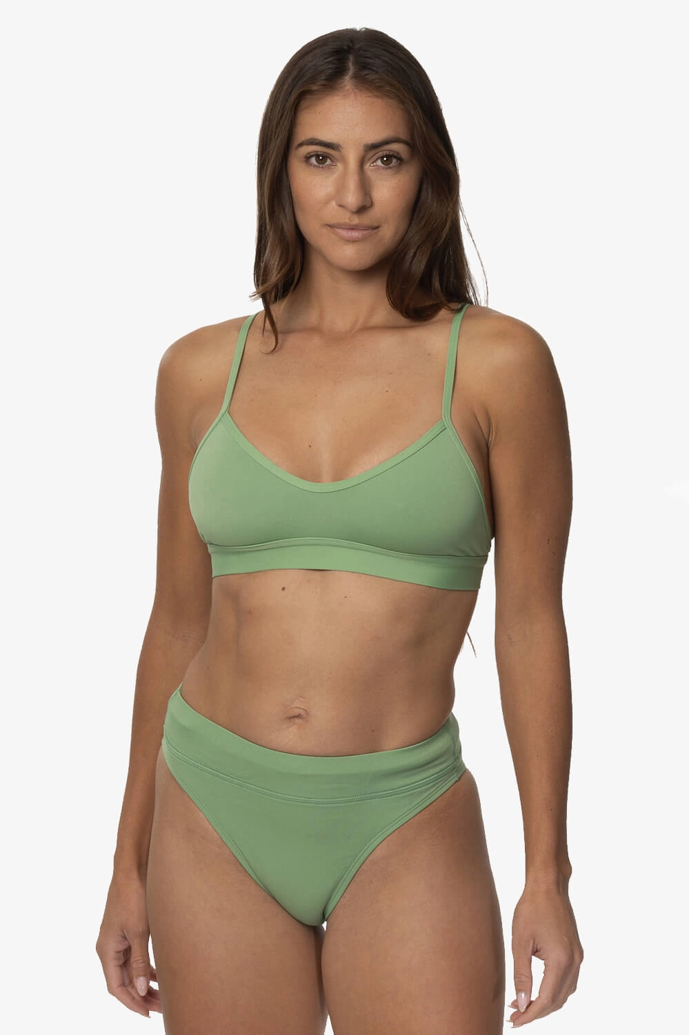 Zoe Bikini Bottom - Matcha mix and match bikinis, stylish women's bikini options