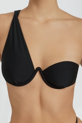 Zuri Top - Midnight soft fabric swimwear women, resort swimwear for ladies